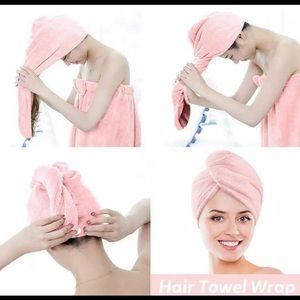 1PC Microfiber Hair Fast Drying Dryer Towel Bath Wrap Hat Quick Cap Turban Dry